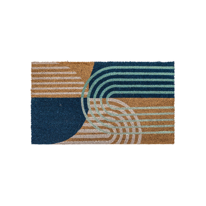 Navy Arch Coir Doormat