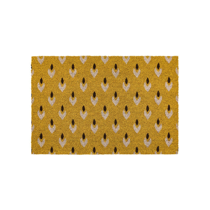 Ikat Ochre Coir Doormat