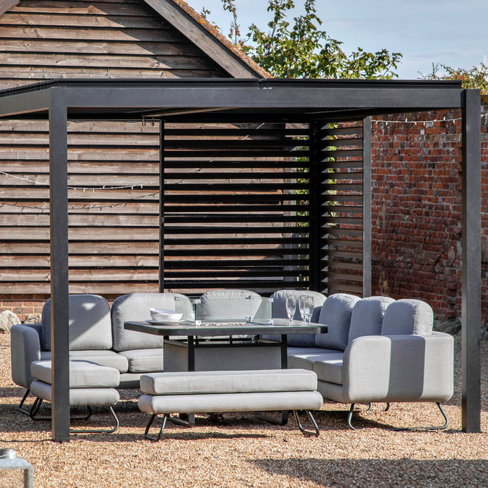 Messina Pergola Louvre Screen Black