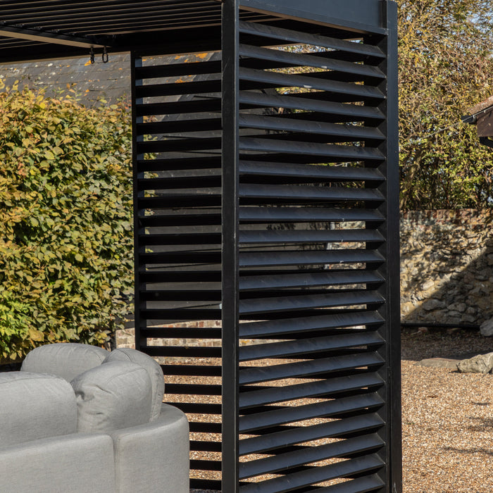 Messina Pergola Louvre Screen Black