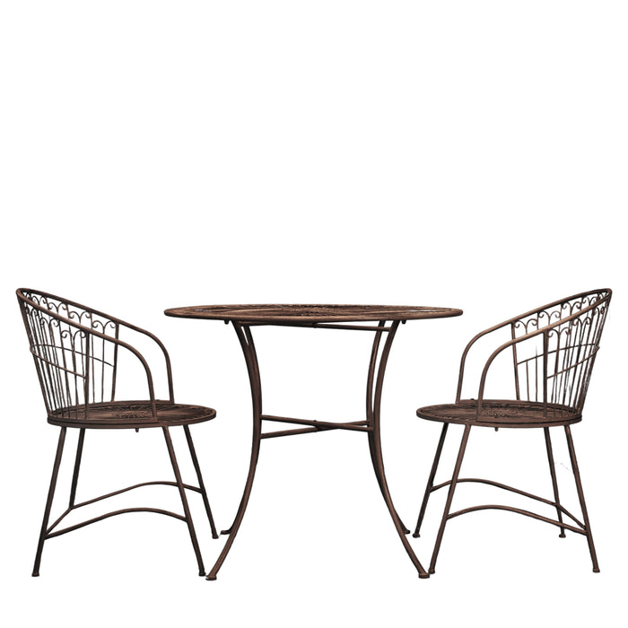 Siracusa Two Seater Bistro Set Noir