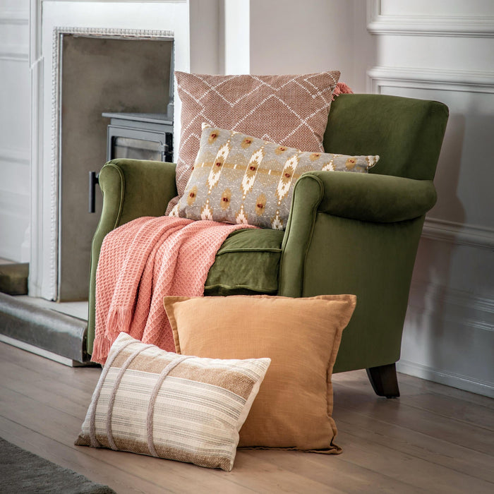 Carnelian Stripe Cushion Cover