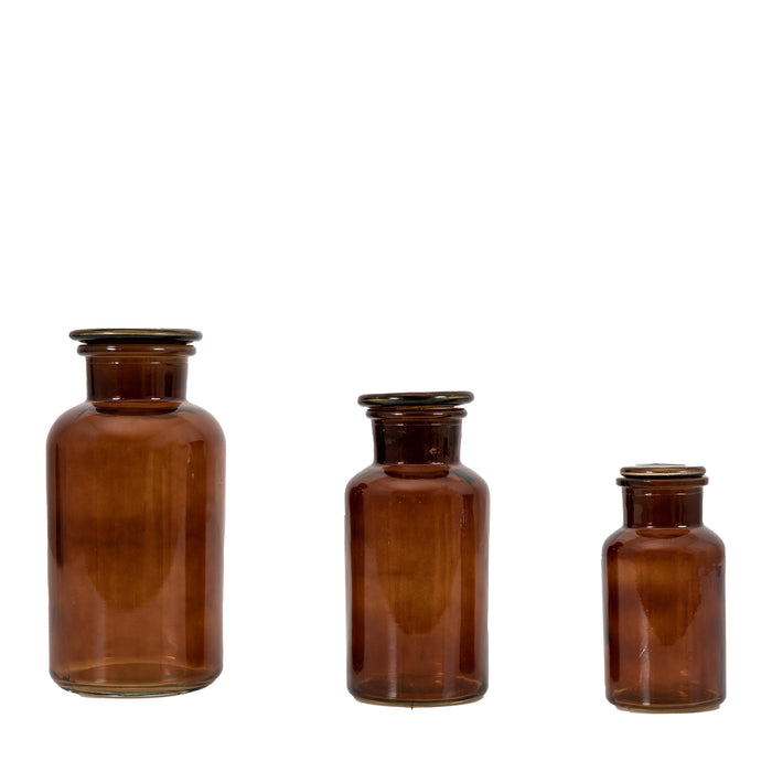 Apotheca Jar Brown (Set of three)