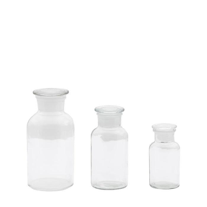 Apotheca Jar Clear (Set of three)