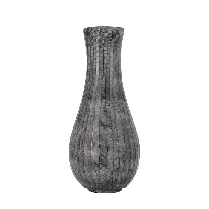 Enya Fluted Vase Large Antique Grey