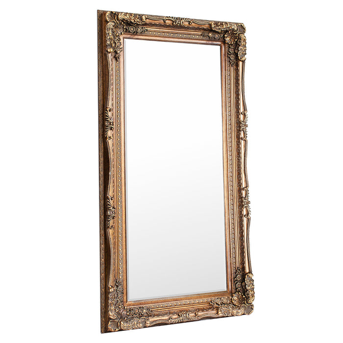 Carved Louis Leaner Mirror Gold