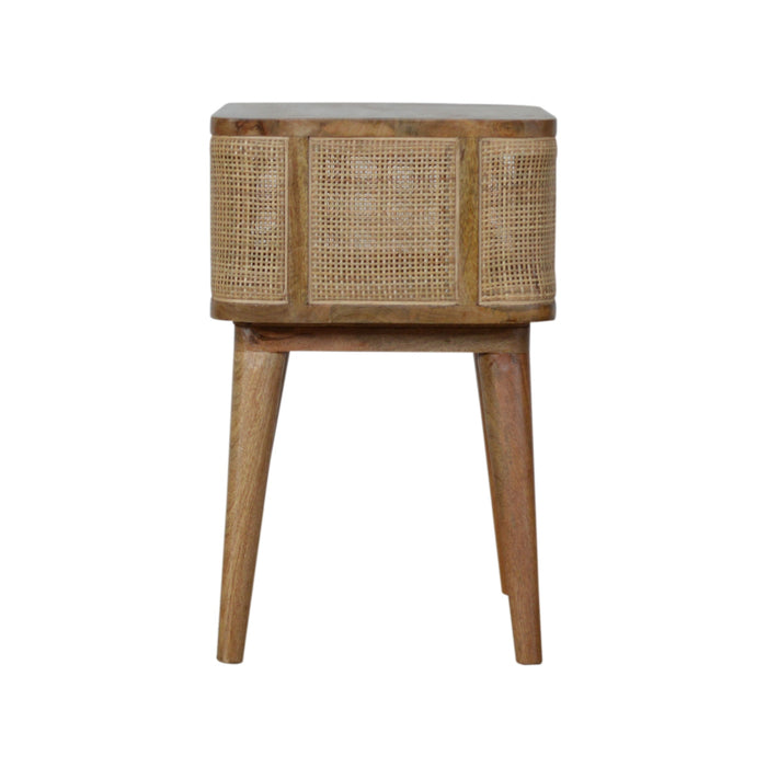 Woven Open Slot Bedside Table