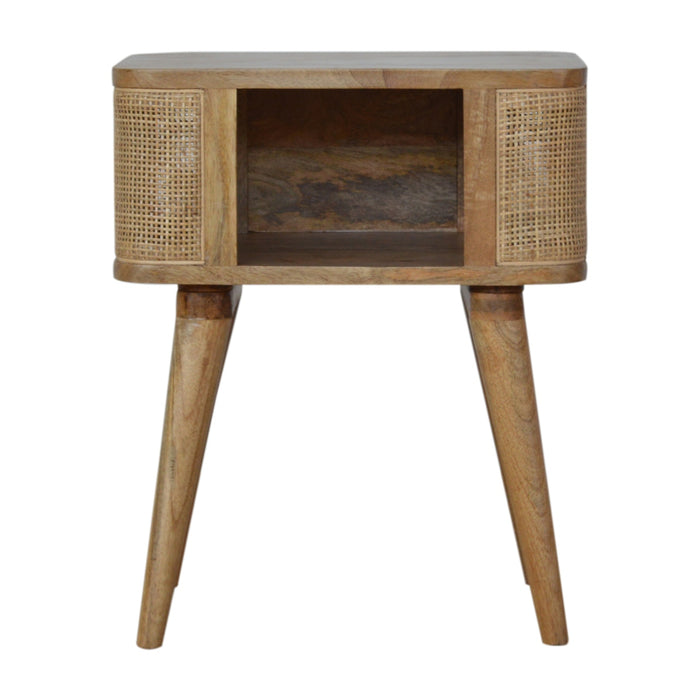 Woven Open Slot Bedside Table