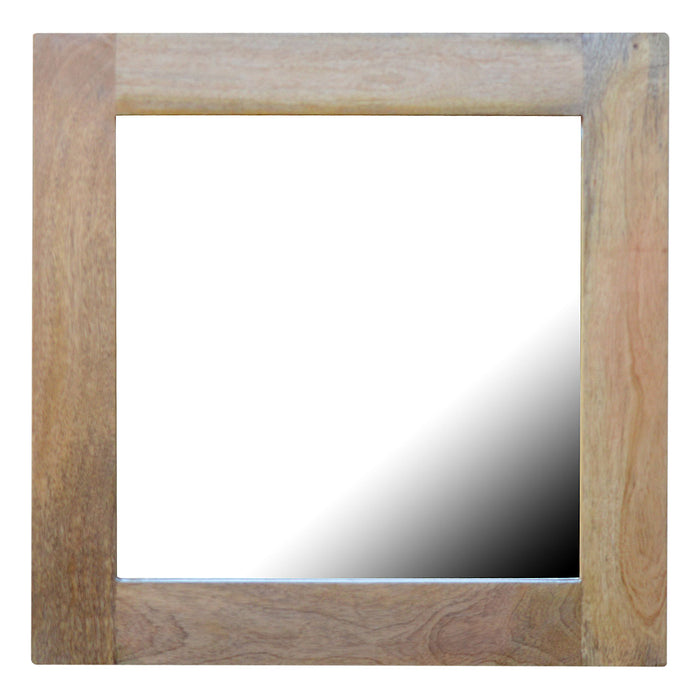 Square Wooden Framed Mirror