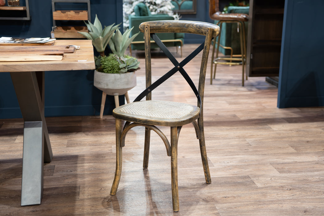 Oak Cross Back Dining Chair