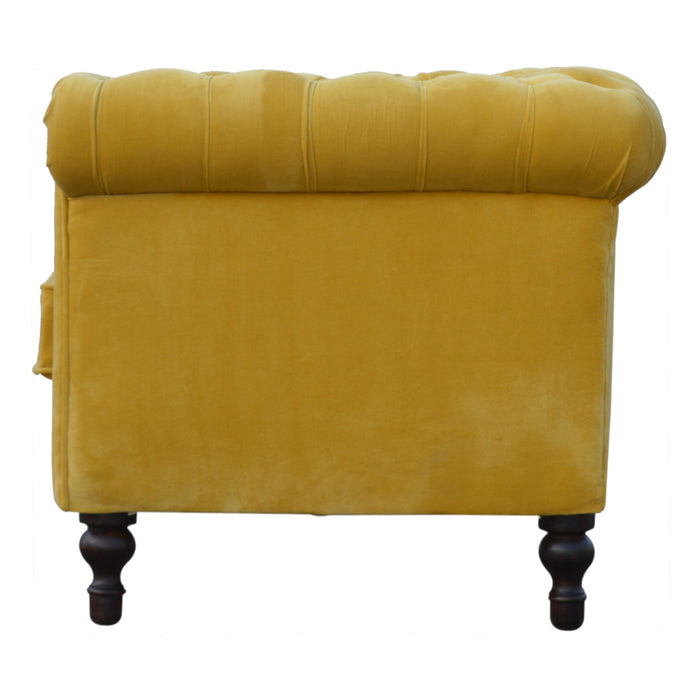 Mustard Velvet Chesterfield Sofa